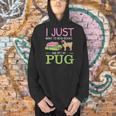 Want To Read Books Pet My Pug Dog Lover Pug Owner Men Hoodie