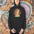Wildlife Forest Animal Book Reading Bookworm Hedgehog Men Hoodie Wildlife Forest Animal Book Reading Bookworm Hedgehog Men Hoodie