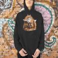 Wise Fox Reading A Book In Glasses Men Hoodie