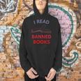 Women's I Read Banned Books Bluegrey-Red Literature Activist Men Hoodie