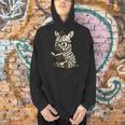 Zebra Reading Book Lover Men Hoodie