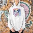 Baby Goat Small Book Reading Animal Lover Graphic Portrait Comfort Colors Crop Top Men Hoodie