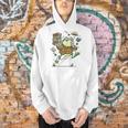 Book Lover Frog Quiet Please Cute Librarian Cartoon Men Hoodie