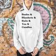 Books And Blankets And Rain And Tea And Candles Graphic Men Hoodie