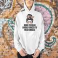 Born To Read Books Forced To Read Emails Messy Bun Reading Men Hoodie