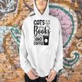 Cats Books And Coffee Kitty Cat Lover Men Hoodie