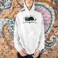 Cute Cat On Book Fun Flower Feline Pet Lover Premium Tri-Blend Men Hoodie