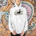 Cute Cat Flower Garden Book Kitty Reading Floral Men Hoodie