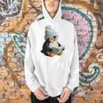 Cute Penguin Reading Book Faux-Crochet Print Men Hoodie Cute Penguin Reading Book Faux-Crochet Print Men Hoodie