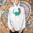 Dinosaur Carrying Book Reading Bookworm Librarian Men Hoodie