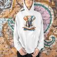 Elephant Reading Book Animal Art Print Graphic Men Hoodie