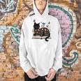 Floral Cat Reading Book Kitten Illustration Men Hoodie Floral Cat Reading Book Kitten Illustration Men Hoodie