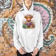 Highland Cow Book Floral Bookworm Librarian Cute Easter Day Men Hoodie Highland Cow Book Floral Bookworm Librarian Cute Easter Day Men Hoodie