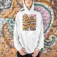 I'm The Librarian Of Summer Groovy Rainbow Retro Book Lover Men Hoodie