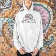 Intellectual Hedgehog Reading Book Literature Men Hoodie