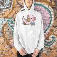 Kawaii Axolotl Pun Book Reader Men Hoodie