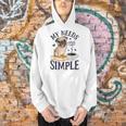 My Needs Are Simple Pug Dog Book Coffee Lover Men Hoodie