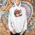 Open Book With Colorful Flowers For Readers Men Hoodie Open Book With Colorful Flowers For Readers Men Hoodie