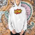 POW Comic Book Font Action Hero BAM BANG BOOM POW Men Hoodie