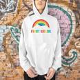 Rainbow Colors First Grade Squad Reading Book Graphic Men Hoodie