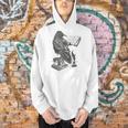 Raven Crow Reading a Magic Book Wizard Animal Bird Reader Men Hoodie