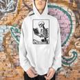 The Reader Tarot Card Skeleton Reading Book Books Men Hoodie
