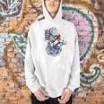 Reading Read Books Reader Nerd Cartoon Astronaut Moon Men Hoodie