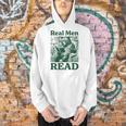 Real Men Read Cute Bear Tea Book Lover Men Boys Reading Premium Tri-Blend Men Hoodie