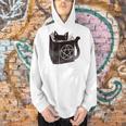 SataniCat Pentagram Cat Satan Demon Necronomicon Book Lover Men Hoodie