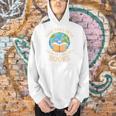 Save Earth It's Only Planet With Books Reader Earth Day Men Hoodie