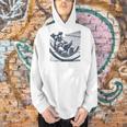 Schnauzer Hammock Reading Book Schnauzer Glasses Men Hoodie