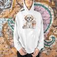 Shih Tzu Treats Books And Coffee Shih-Tzu For Dog Moms Premium Tri-Blend Men Hoodie