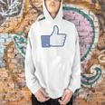 Thumbs Up Like Face Book Icon Men Hoodie