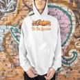 Tis The Season Fall Reading Books Football Pumpkin Apple Pie Men Hoodie