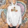 Turkey Reading Books Fall Librarian Book Lover Teacher Kids Men Hoodie