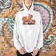 Turkey Reading Books Fall Thanksgiving Teacher Book Lovers Men Hoodie