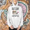 Never Underestimate An Old Lady Who Loves Books And Wine Men Hoodie
