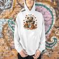 Vintage Ghost Book Reading Pumpkin Gothic Halloween Teachers Men Hoodie