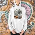 Vintage Ghost Reading Book Pumpkins Goth Halloween Teachers Men Hoodie