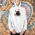 Witchy Book Lover Christmas Cat Reading Mystic Bookworm Men Hoodie