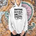 Women's Knitting Books And Coffee Knitter Reader Coffee Lover Men Hoodie Women's Knitting Books And Coffee Knitter Reader Coffee Lover Men Hoodie