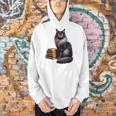 Women's Smokey Maine Coon Cat Book Lover Men Hoodie
