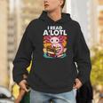 Axolotl Book Lover Librarian Reading Library Readers Men Hoodie