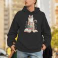 Balinese Cat Longhaired Siamese Books Flowers Book Reading Men Hoodie Balinese Cat Longhaired Siamese Books Flowers Book Reading Men Hoodie