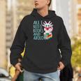 Books And Axolotl Kawaii Animal Axolotls Lover Owner Graphic Men Hoodie
