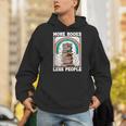 More Books Less People Mystic Book Rainbow Reading Book Men Hoodie