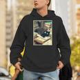 Cat Teacher Student School Last Day Books First 100th Day Men Hoodie