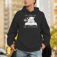 Cute Cat Book Reading Coffee Men Hoodie