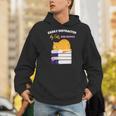 Easily Distracted Cats And Books Cute Cat Book Lover Men Hoodie