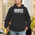 I'm A Simple Woman Wine Books & Dogs Reading Lover Men Hoodie